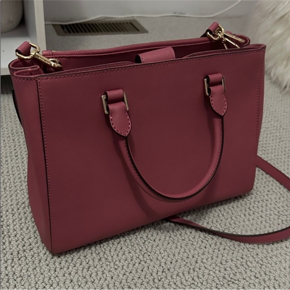 Michael Kors Raspberry Satchel Bag - Picture 2 of 5